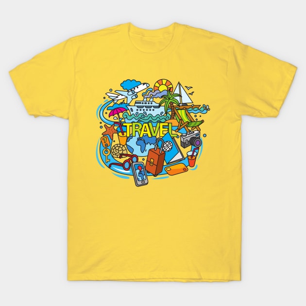 Travel Around The Globe T-Shirt by Creativity Haven